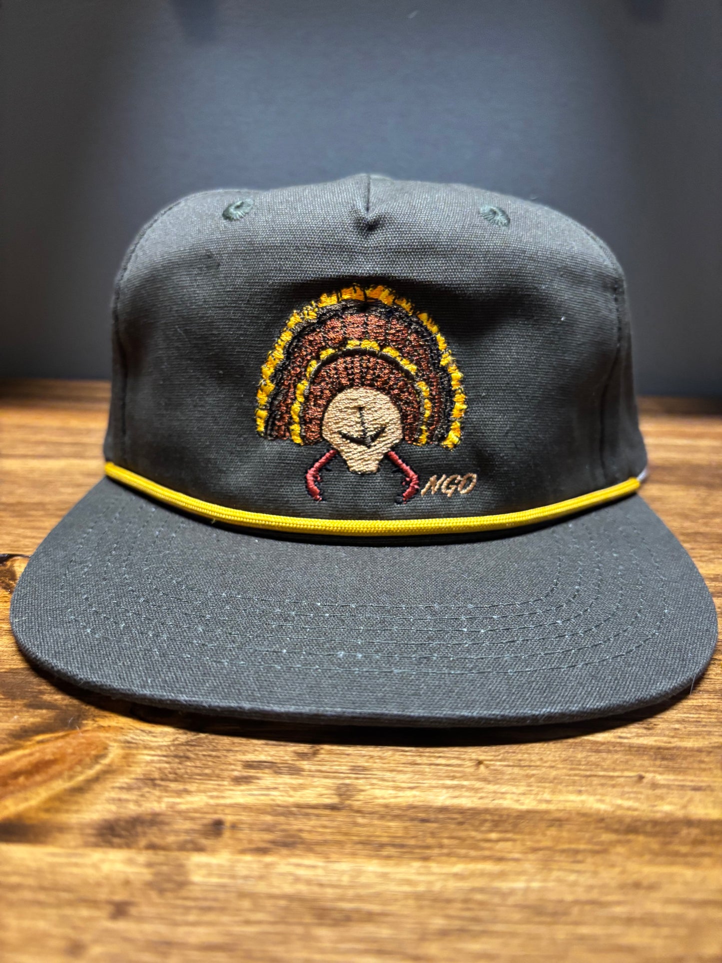 Old School Turkey Fan Mount Rope Hat