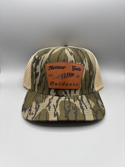 Leather Patch Bottom Land Camo Hat
