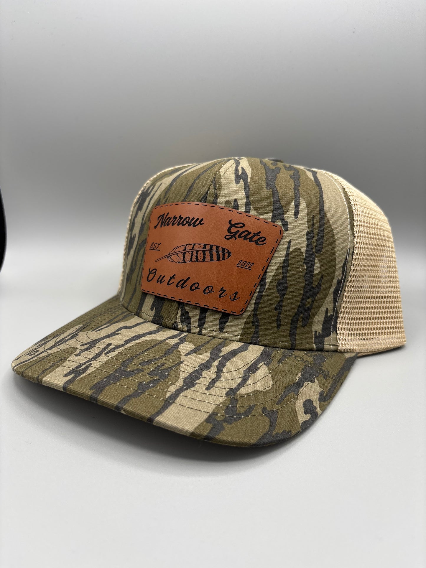 Leather Patch Bottom Land Camo Hat