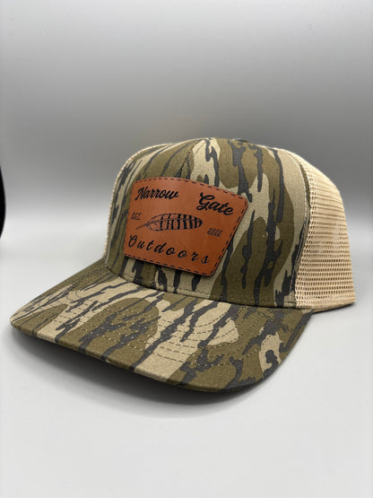 Leather Patch Bottom Land Camo Hat