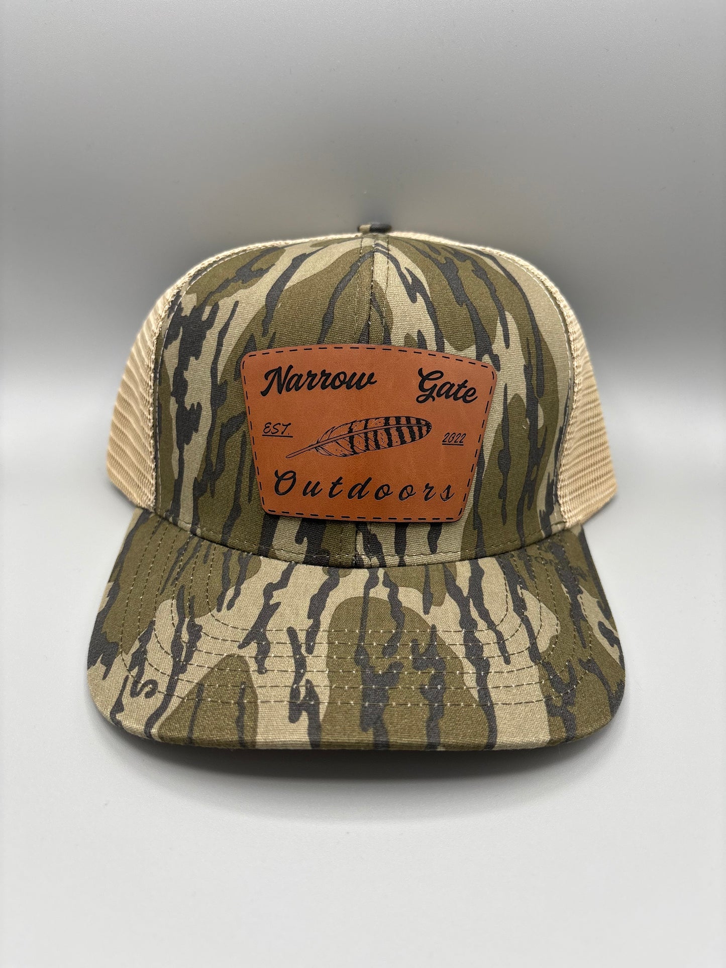 Leather Patch Bottom Land Camo Hat