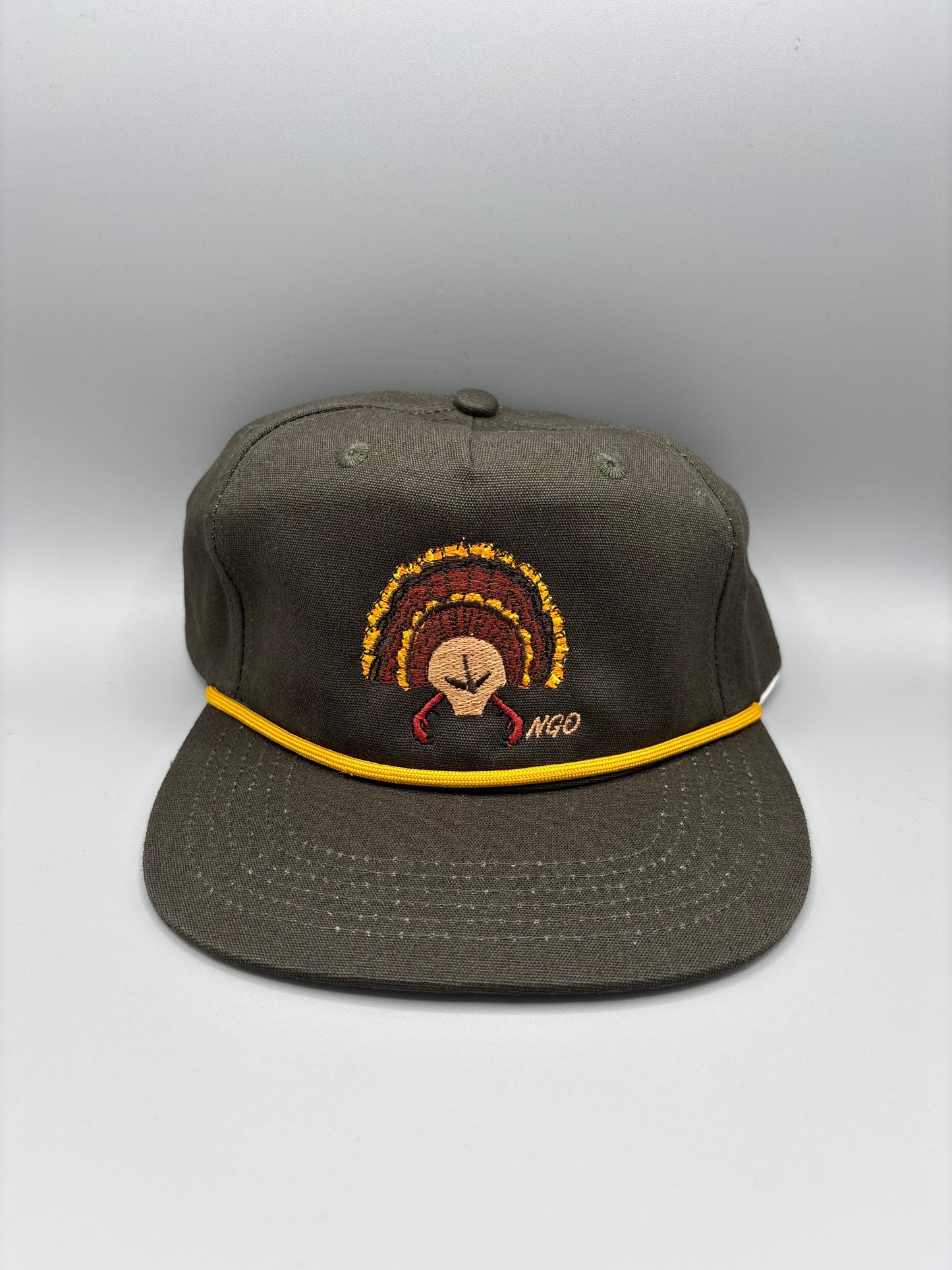 Old School Turkey Fan Mount Rope Hat