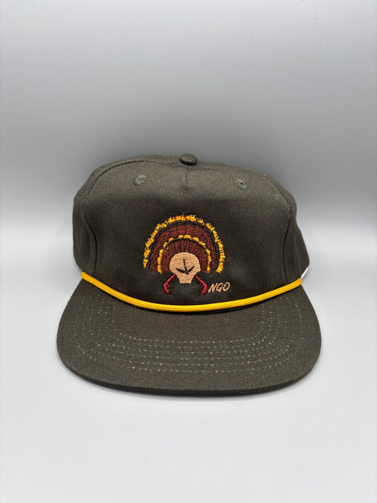 Old School Turkey Fan Mount Rope Hat