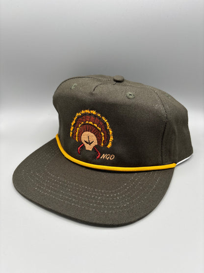 Old School Turkey Fan Mount Rope Hat