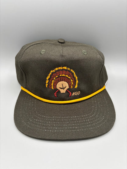 Old School Turkey Fan Mount Rope Hat