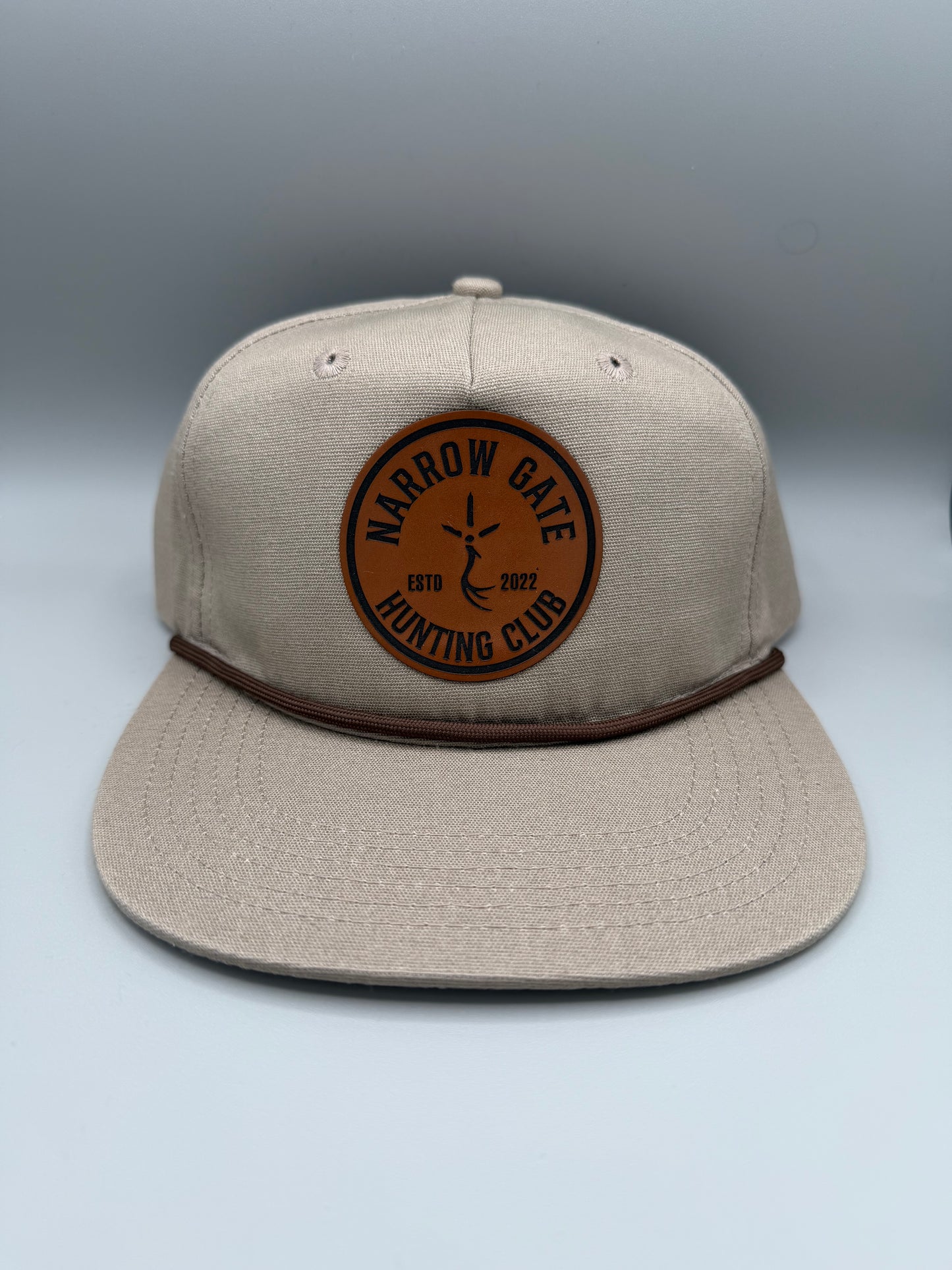 Hunting Club Leather Patch Rope Hat
