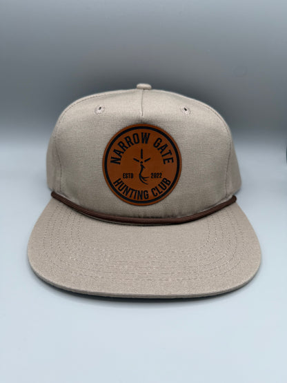 Hunting Club Leather Patch Rope Hat