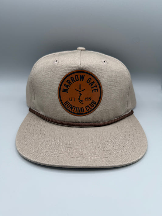Hunting Club Leather Patch Rope Hat