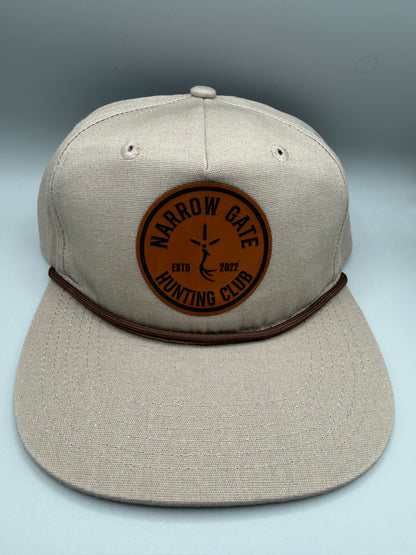 Hunting Club Leather Patch Rope Hat