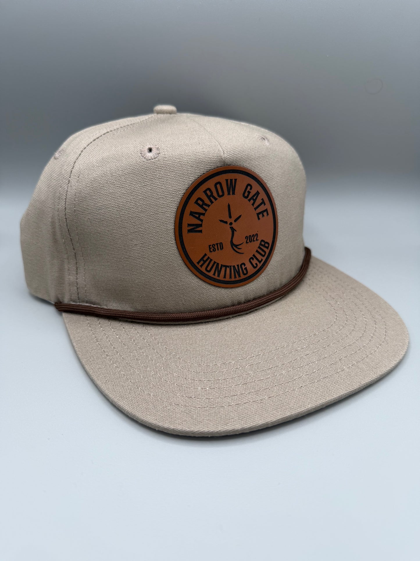 Hunting Club Leather Patch Rope Hat