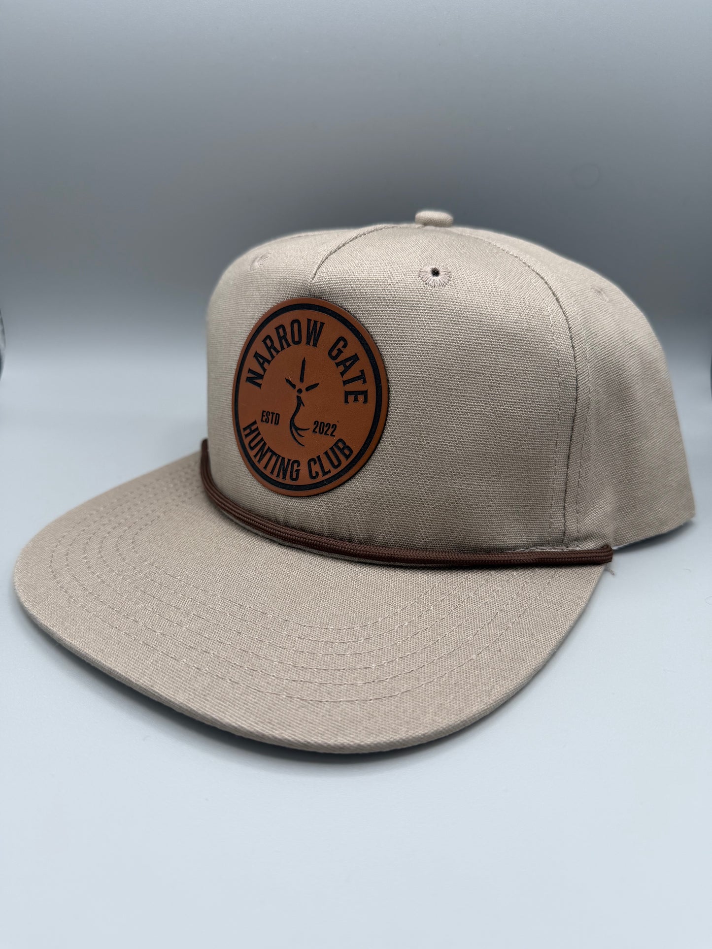 Hunting Club Leather Patch Rope Hat
