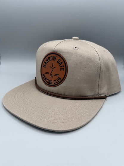 Hunting Club Leather Patch Rope Hat